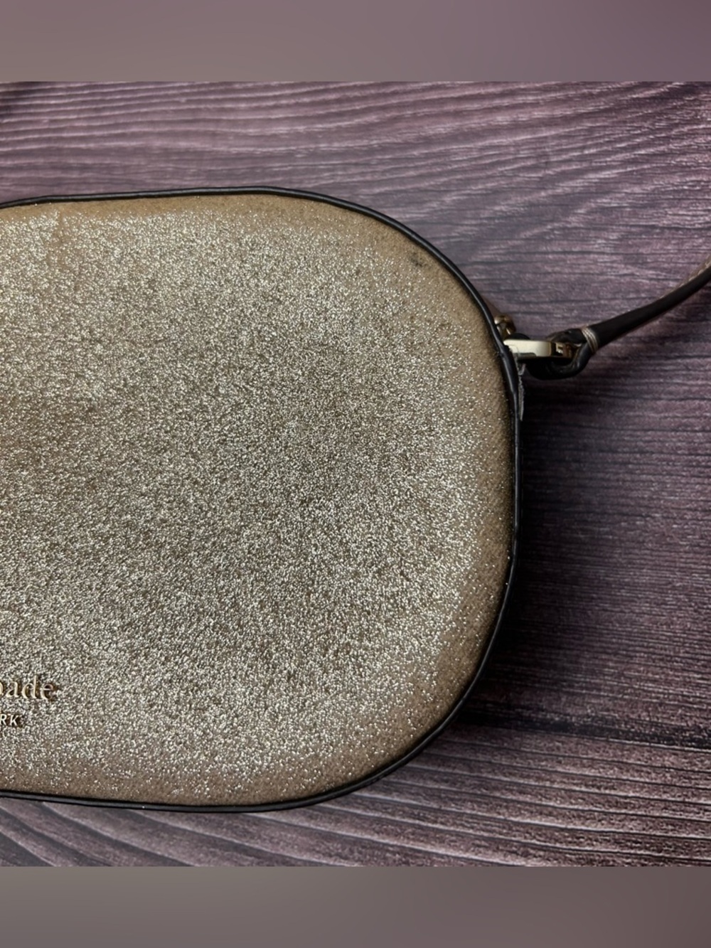 Kate Spade Gold Glitter Crossbody Bag - Picture 4 of 11